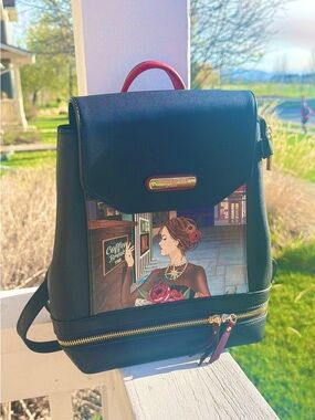 ☕️ NWT Nicole Lee USA "Coffee Break" Chic Fashion Backpack